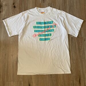 Rare Vintage late 80s Hazelwood Hollywood t-shirt - single stitch -made USA - XL